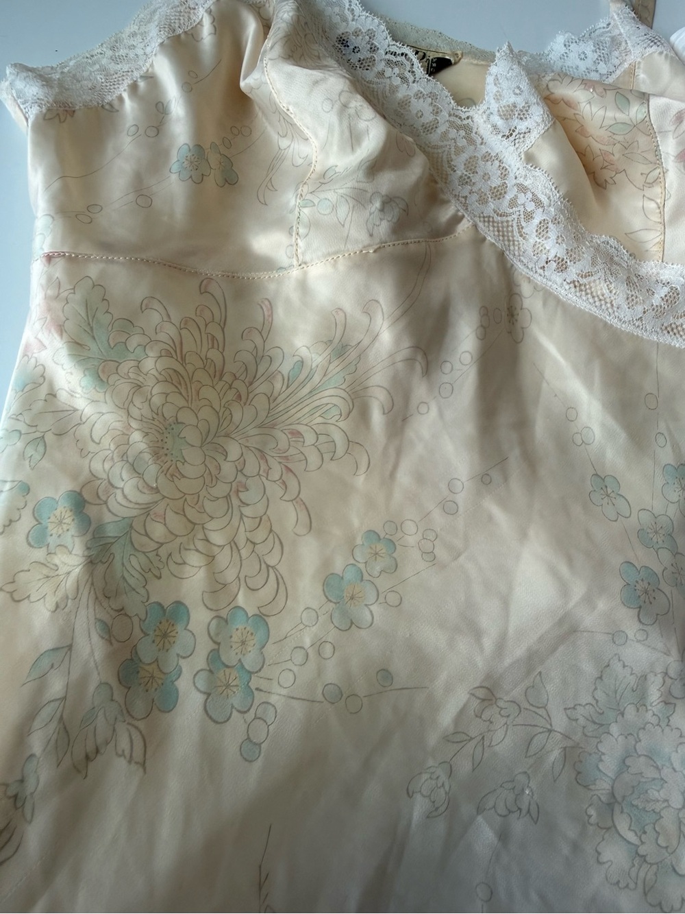 Christian Dior Cream Floral Lace Trim Vintage Camisole Top - Picture 3 of 6